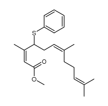 methyl 3,7,11-trimethyl-4-(phenylthio)dodeca-2Z,6Z,10-trienoate结构式