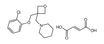 (Z)-but-2-enedioic acid,1-[[3-[(2-chlorophenoxy)methyl]oxetan-3-yl]methyl]piperidine Structure