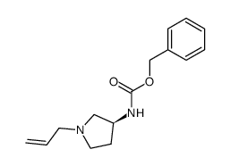 (S)-1-allyl-3-(benzyloxycarbonylamino)pyrrolidine结构式