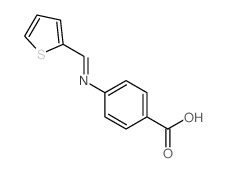4-(thiophen-2-ylmethylideneamino)benzoic acid Structure