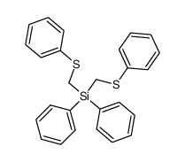 diphenylbis((phenylthio)methyl)silane Structure