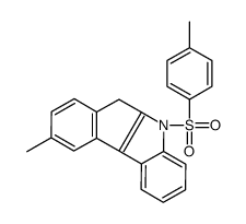 9-methyl-5-(4-methylphenyl)sulfonyl-6H-indeno[2,1-b]indole结构式