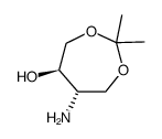 trans-2,2-Dimethyl-6-hydroxy-5-amino-1,3-dioxepane结构式