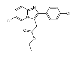 ethyl 2-(6-chloro-2-(4-chlorophenyl)imidazo[1,2-a]pyridin-3-yl)acetate结构式