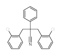 3-(2-chlorophenyl)-2-[(2-chlorophenyl)methyl]-2-phenyl-propanenitrile structure