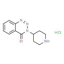 3-(哌啶-4-基)苯并[D][1,2,3]三嗪-4(3H)-酮盐酸盐结构式