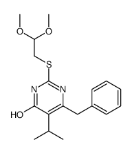 6-benzyl-2-(2,2-dimethoxyethylsulfanyl)-5-propan-2-yl-1H-pyrimidin-4-one结构式