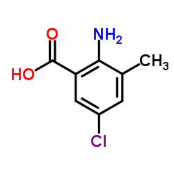 2-氨基-5-氯-3-甲基苯甲酸结构式