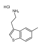 2-(5-methyl-1-benzothiophen-3-yl)ethanamine,hydrochloride结构式