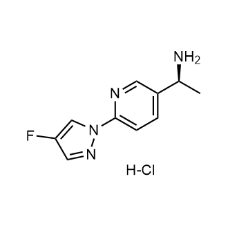 (S)-1-(6-(4-Fluoro-1H-pyrazol-1-yl)pyridin-3-yl)ethan-1-amine hydrochloride Structure