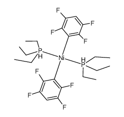 trans-bis(triethylphosphine)bis(2,3,5,6-tetrafluorophenyl)nickel(II) Structure