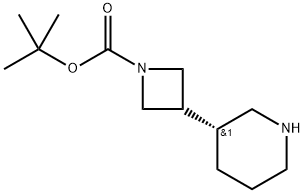 tert-Butyl (R)-3-(piperidin-3-yl)azetidine-1-carboxylate structure