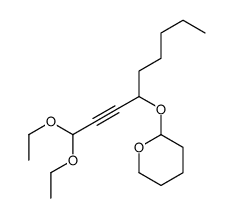 2-(1,1-diethoxynon-2-yn-4-yloxy)oxane结构式
