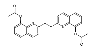1,2-Di(8-acetoxyquinolin-2-yl)ethane Structure