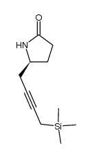 (S)-5-[4-(trimethylsilyl)but-2-ynyl]pyrrolidin-2-one结构式