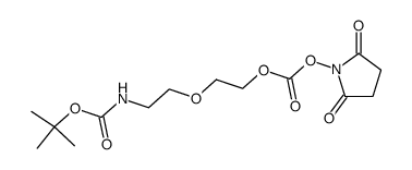 Carbonic acid 2-(2-tert-butoxycarbonylamino-ethoxy)-ethyl ester 2,5-dioxo-pyrrolidin-1-yl ester结构式