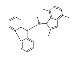 9H-fluoren-9-yl-dimethyl-(2,4,7-trimethyl-1H-inden-1-yl)silane结构式