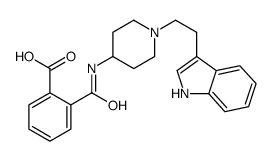 2-[[1-[2-(1H-indol-3-yl)ethyl]piperidin-4-yl]carbamoyl]benzoic acid结构式