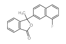 1(3H)-Isobenzofuranone,3-(8-fluoro-2-naphthalenyl)-3-methyl- Structure