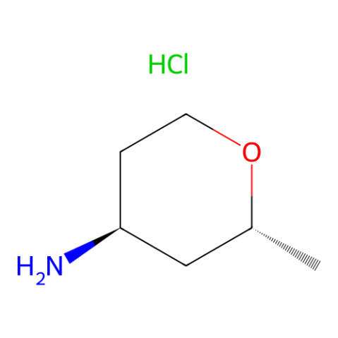 trans-2-methyltetrahydropyran-4-amine;hydrochloride结构式