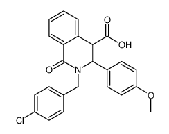 2-[(4-chlorophenyl)methyl]-3-(4-methoxyphenyl)-1-oxo-3,4-dihydroisoquinoline-4-carboxylic acid结构式
