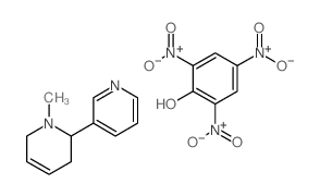 3-(1-methyl-3,6-dihydro-2H-pyridin-2-yl)pyridine,2,4,6-trinitrophenol Structure