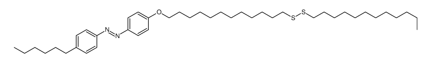 [4-[12-(dodecyldisulfanyl)dodecoxy]phenyl]-(4-hexylphenyl)diazene结构式