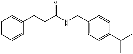 3-phenyl-N-[(4-propan-2-ylphenyl)methyl]propanamide结构式