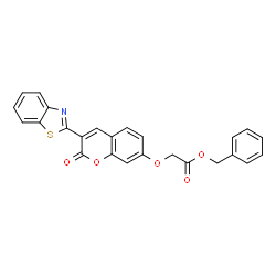 benzyl 2-((3-(benzo[d]thiazol-2-yl)-2-oxo-2H-chromen-7-yl)oxy)acetate structure