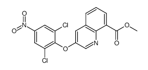 3-(2,6-Dichloro-4-nitro-phenoxy)-quinoline-8-carboxylic acid methyl ester结构式