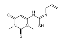 1-(1,3-dimethyl-6-oxo-2-sulfanylidenepyrimidin-4-yl)-3-prop-2-enylthiourea结构式