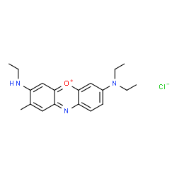 7-(Diethylamino)-3-(ethylamino)-2-methylphenoxazin-5-ium chloride Structure