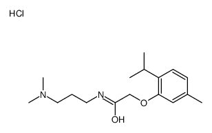 Acetamide, N-(3-(dimethylamino)propyl)-2-(thymyloxy)-, monohydrochlori de结构式
