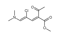 (4Z)-methyl 2-acetyl-4-chloro-5-(dimethylamino)penta-2,4-dienoate Structure