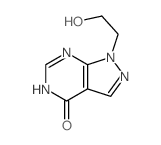 4H-Pyrazolo[3,4-d]pyrimidin-4-one,1,5-dihydro-1-(2-hydroxyethyl)-结构式