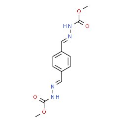 dimethyl 2,2'-[1,4-phenylenedi(methylylidene)]dihydrazinecarboxylate structure