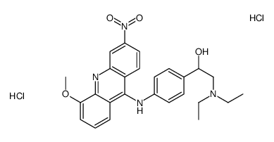 2-diethylamino-1-[4-[(5-methoxy-3-nitro-acridin-9-yl)amino]phenyl]etha nol dihydrochloride structure