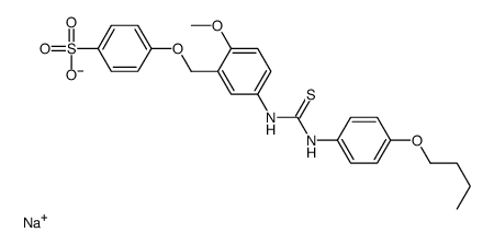 sodium,4-[[5-[(4-butoxyphenyl)carbamothioylamino]-2-methoxyphenyl]methoxy]benzenesulfonate结构式
