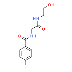 (4-FLUOROBENZAMIDO)-N-(2-HYDROXYETHYL)ACETAMIDE picture
