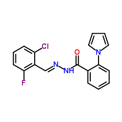 N'-[(E)-(2-Chloro-6-fluorophenyl)methylene]-2-(1H-pyrrol-1-yl)benzohydrazide Structure