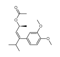 (S,Z)-4-(3,4-dimethoxyphenyl)-5-methylhex-3-en-2-yl acetate结构式