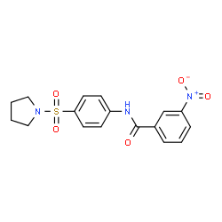 3-Nitro-N-[4-(1-pyrrolidinylsulfonyl)phenyl]benzamide Structure