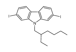 N-(2-ethylhexyl)-2,7-diiodocarbazole Structure