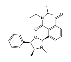 2-((2S,4S,5R)-3,4-Dimethyl-5-phenyl-oxazolidin-2-yl)-6-formyl-N,N-diisopropyl-benzamide Structure