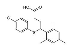 4-(4-chlorophenyl)sulfanyl-4-(2,4,6-trimethylphenyl)butanoic acid Structure