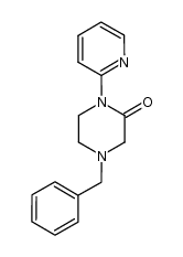 4-phenylmethyl-1-(2-pyridinyl)piperazin-2-one Structure