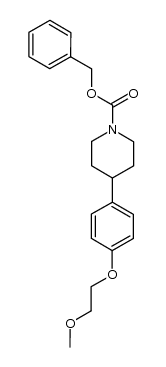 benzyl 4-(4-(2-methoxyethoxy)phenyl)piperidine-1-carboxylate结构式