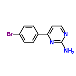 4-(4-Bromophenyl)-2-pyrimidinamine structure
