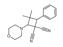 3,3-dimethyl-2-morpholin-4-yl-4-phenyl-cyclobutane-1,1-dicarbonitrile Structure