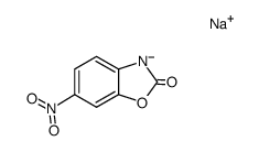 6-nitro-3H-benzooxazol-2-one, sodium salt Structure